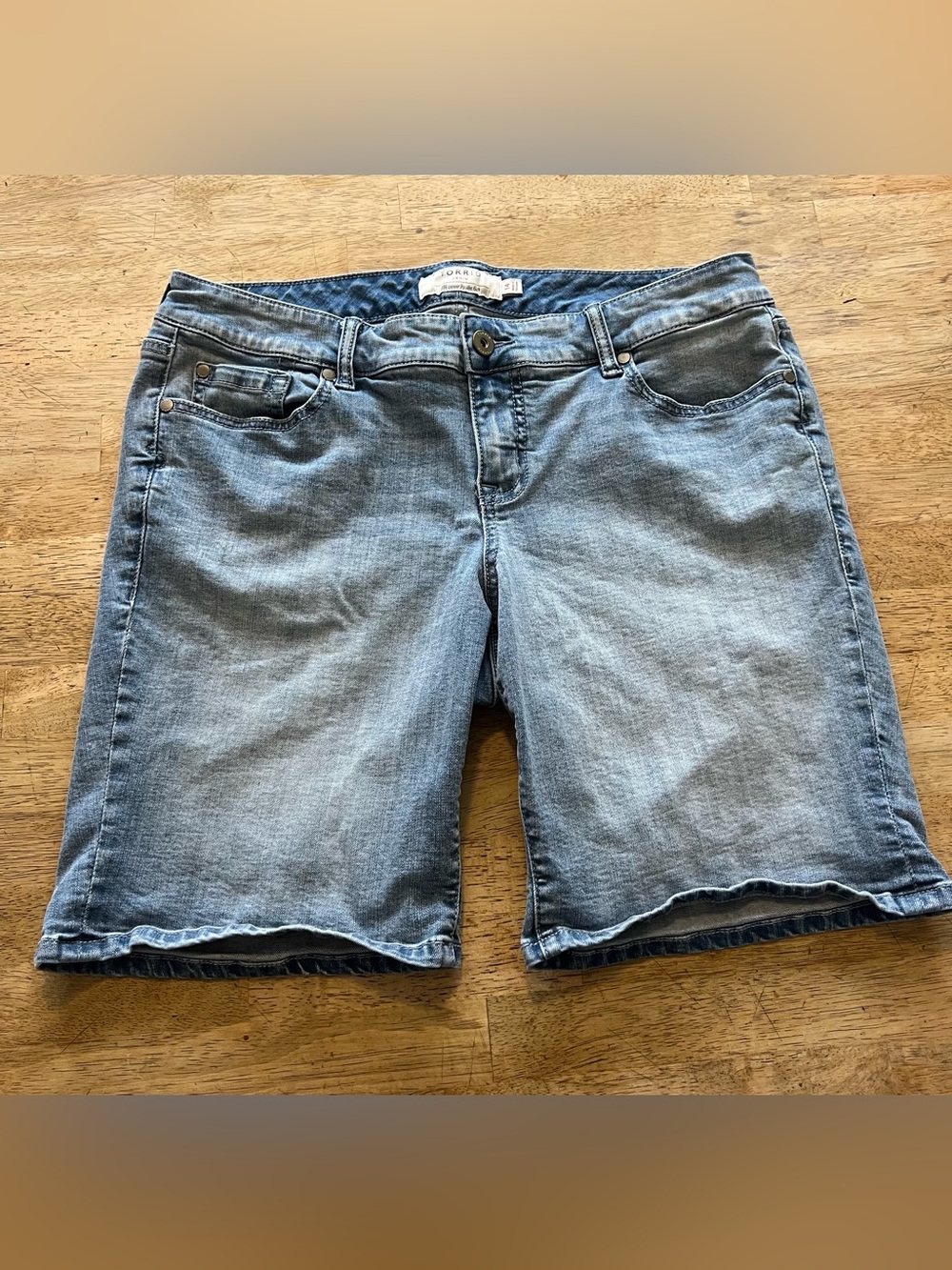 torrid Blue Denim Bermuda Walking Shorts
